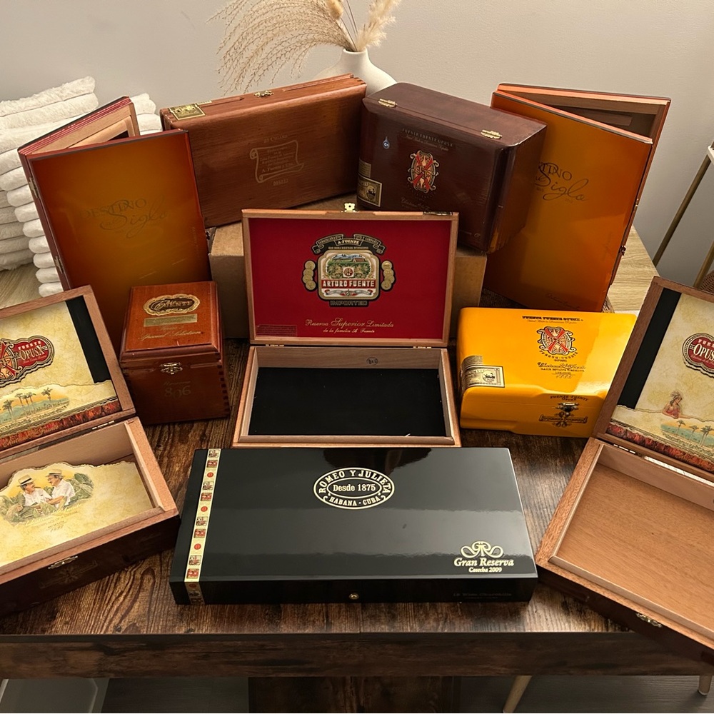 Assorted Cigar Boxes Collection